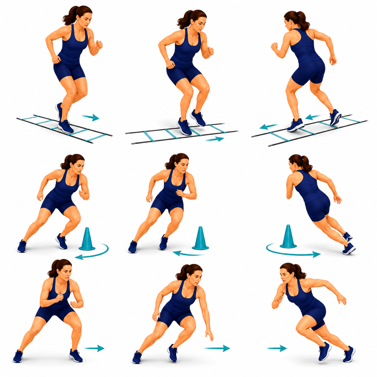 Agility Drills exercise illustration