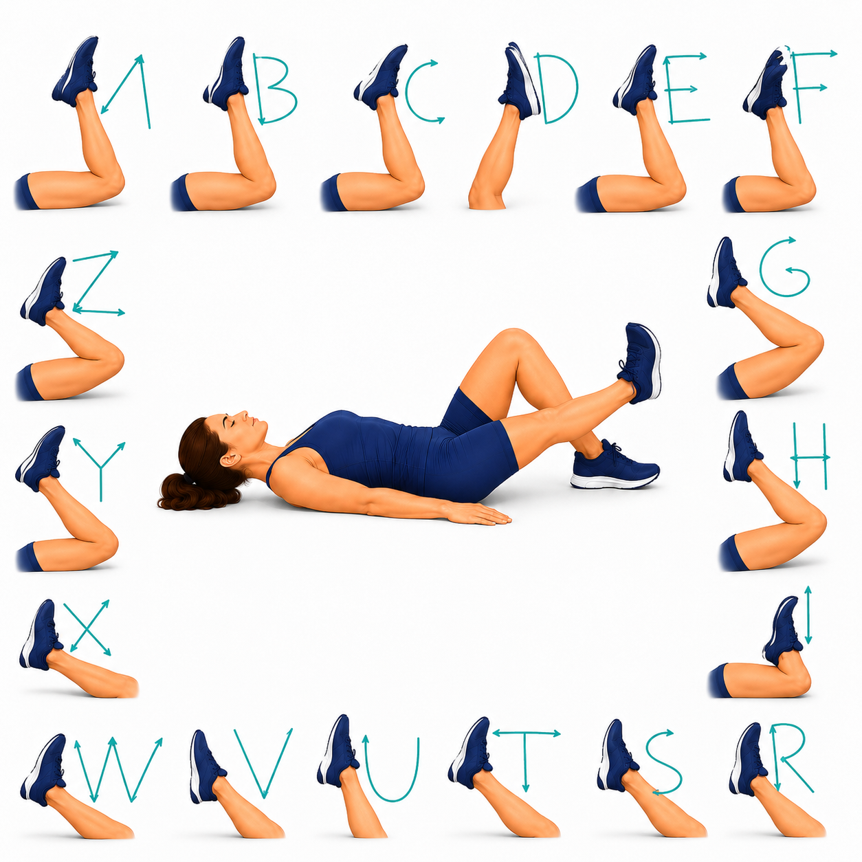 Ankle Alphabet exercise illustration