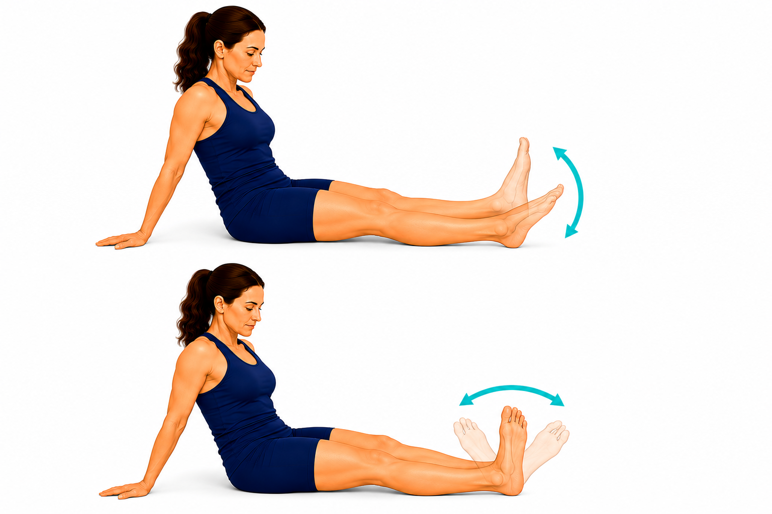 Gentle Ankle Range of Motion exercise illustration