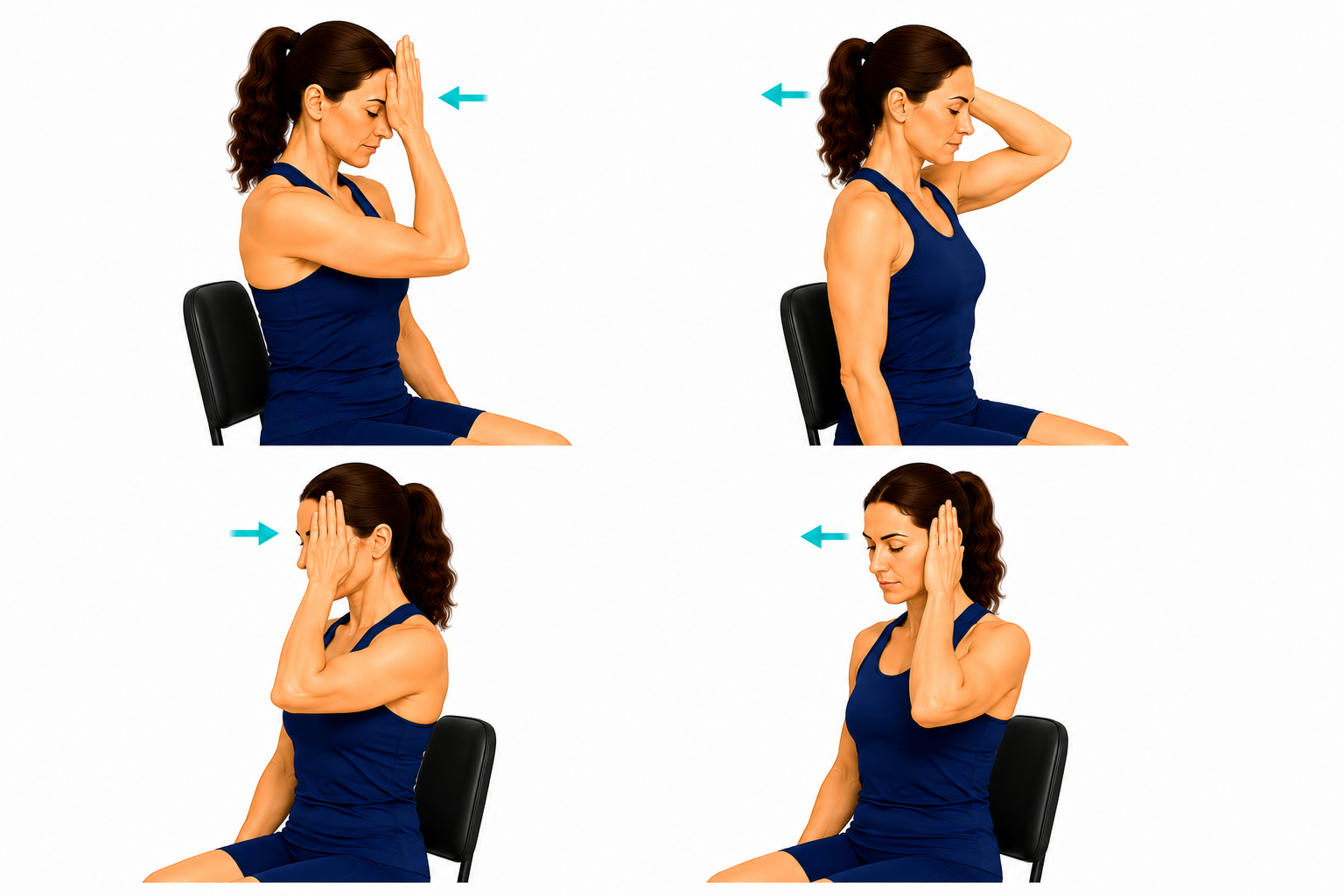 Gentle Neck Isometrics exercise illustration