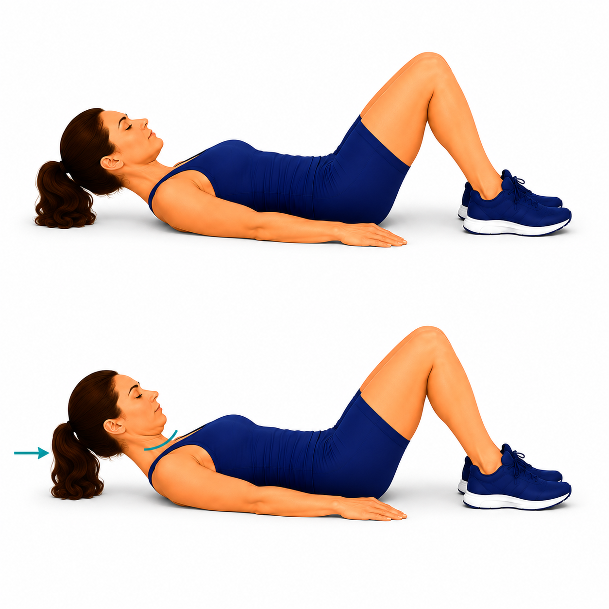 Chin Tucks exercise illustration