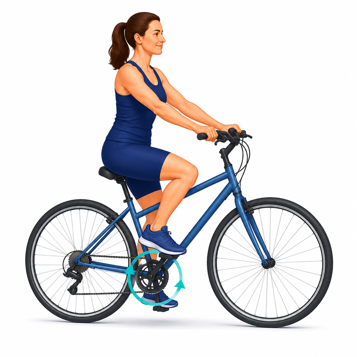 Cycling exercise illustration
