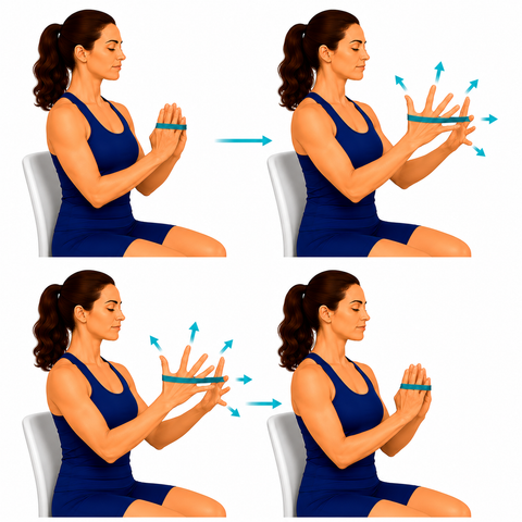 Finger Extension (Rubber Band) exercise illustration