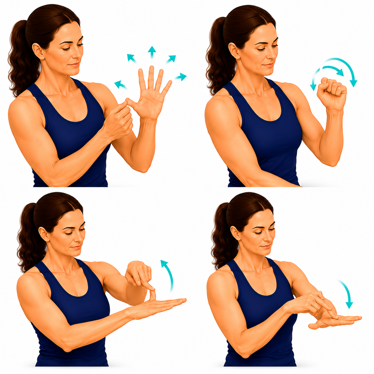 Finger Range of Motion exercise illustration