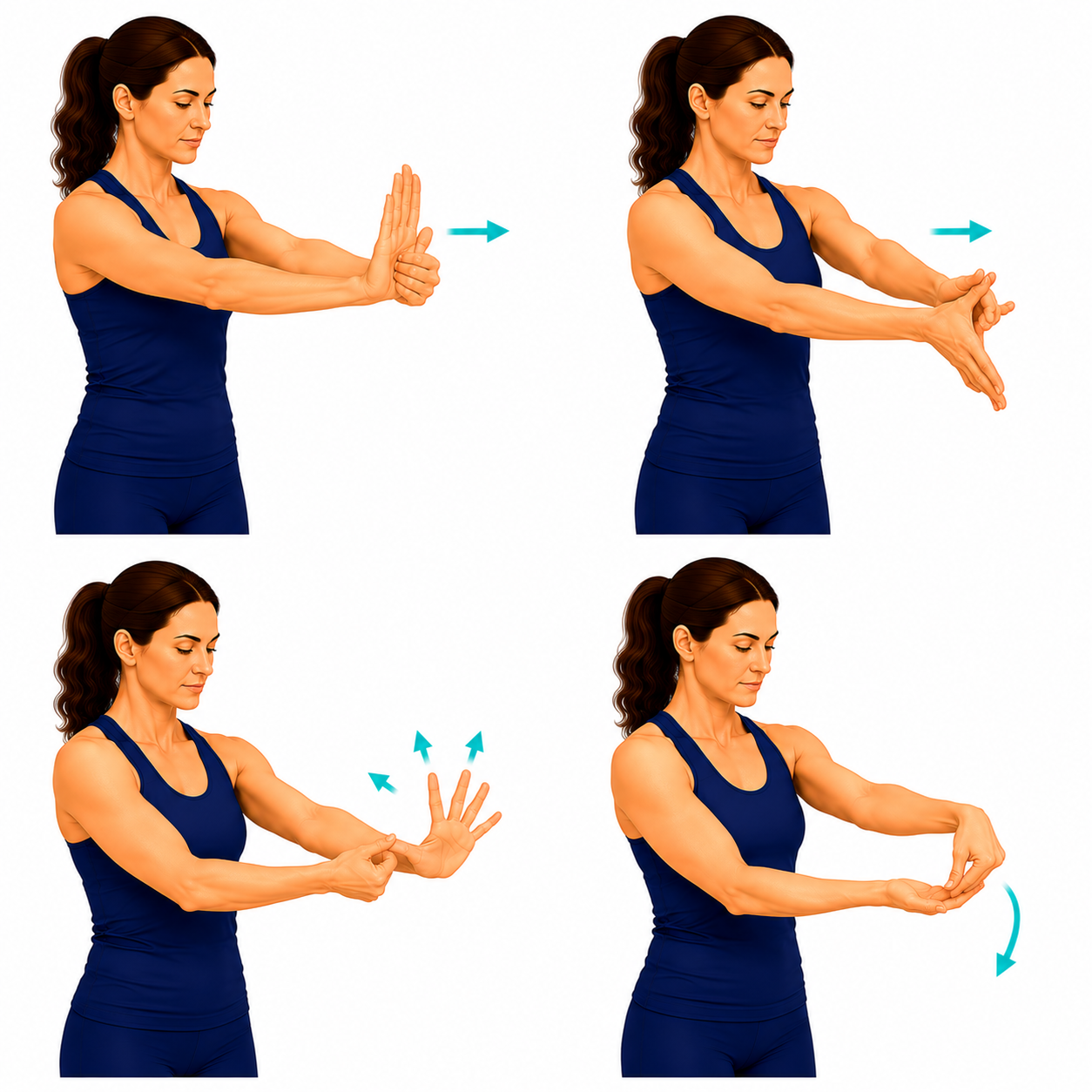 Finger & Hand Stretch exercise illustration