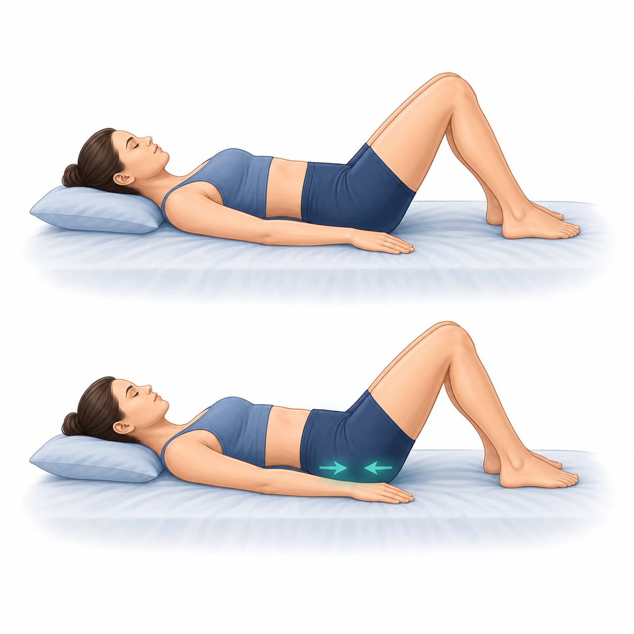 Glute Squeezes exercise illustration