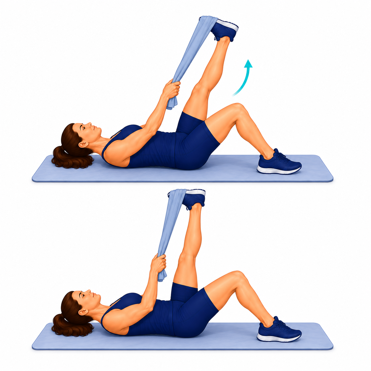 Hamstring Stretching exercise illustration