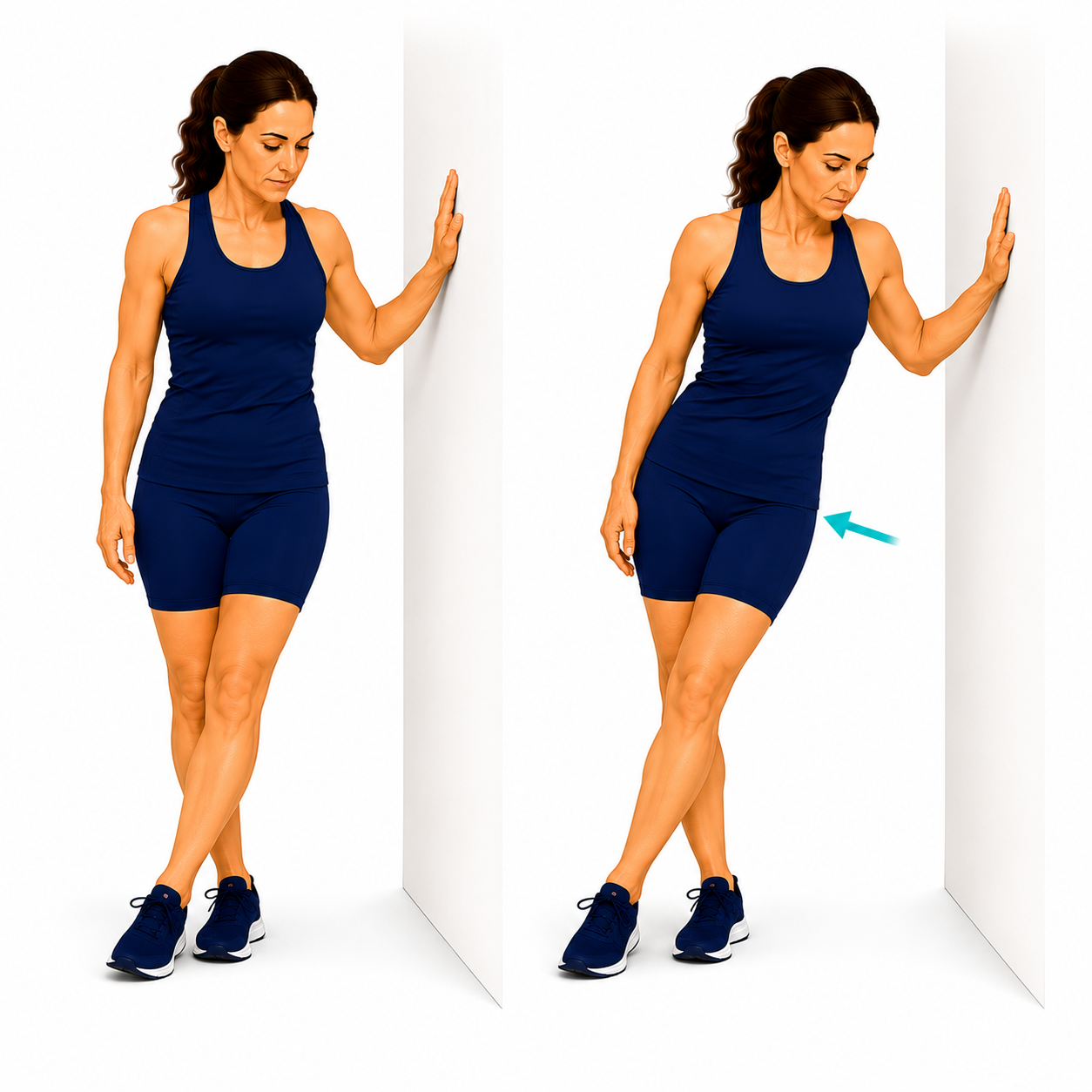 Standing IT Band Stretch exercise illustration