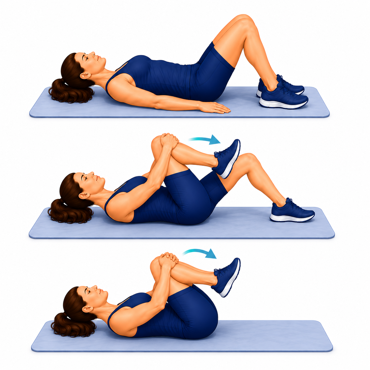Knee-to-Chest Stretch exercise illustration
