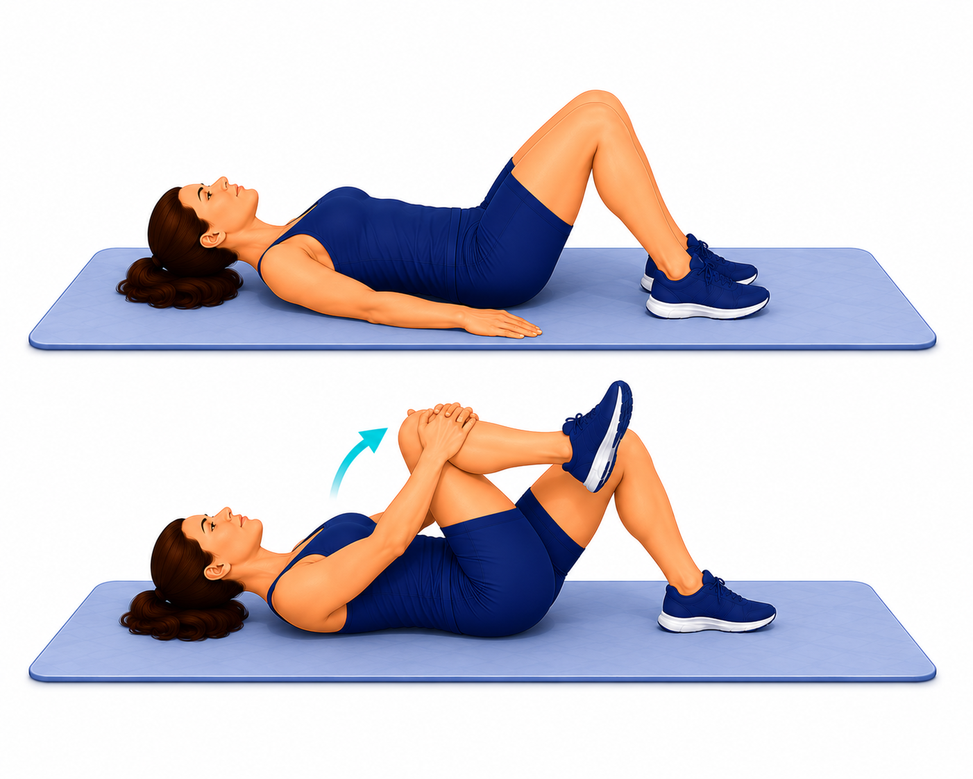 Figure-4 (Piriformis) Stretch exercise illustration