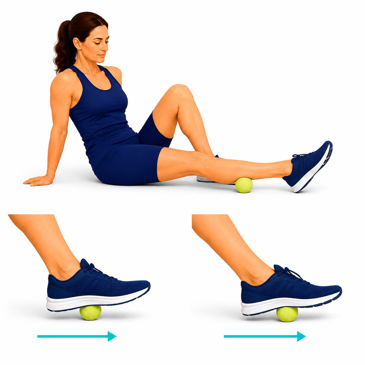 Plantar Fascia Roll exercise illustration