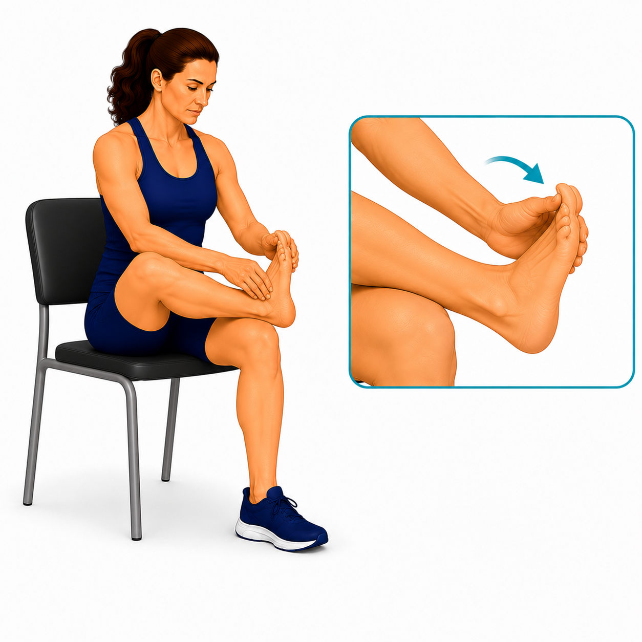 Plantar Fascia Stretch exercise illustration