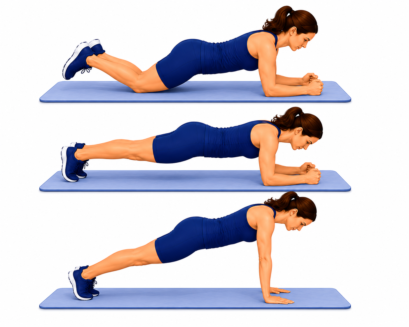 Progressive Planks exercise illustration