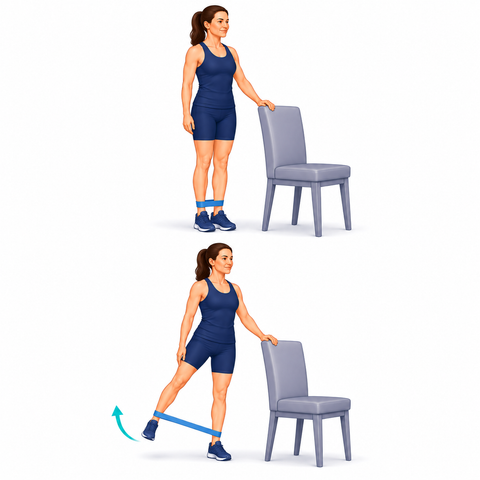 Resistance Band Strengthening exercise illustration