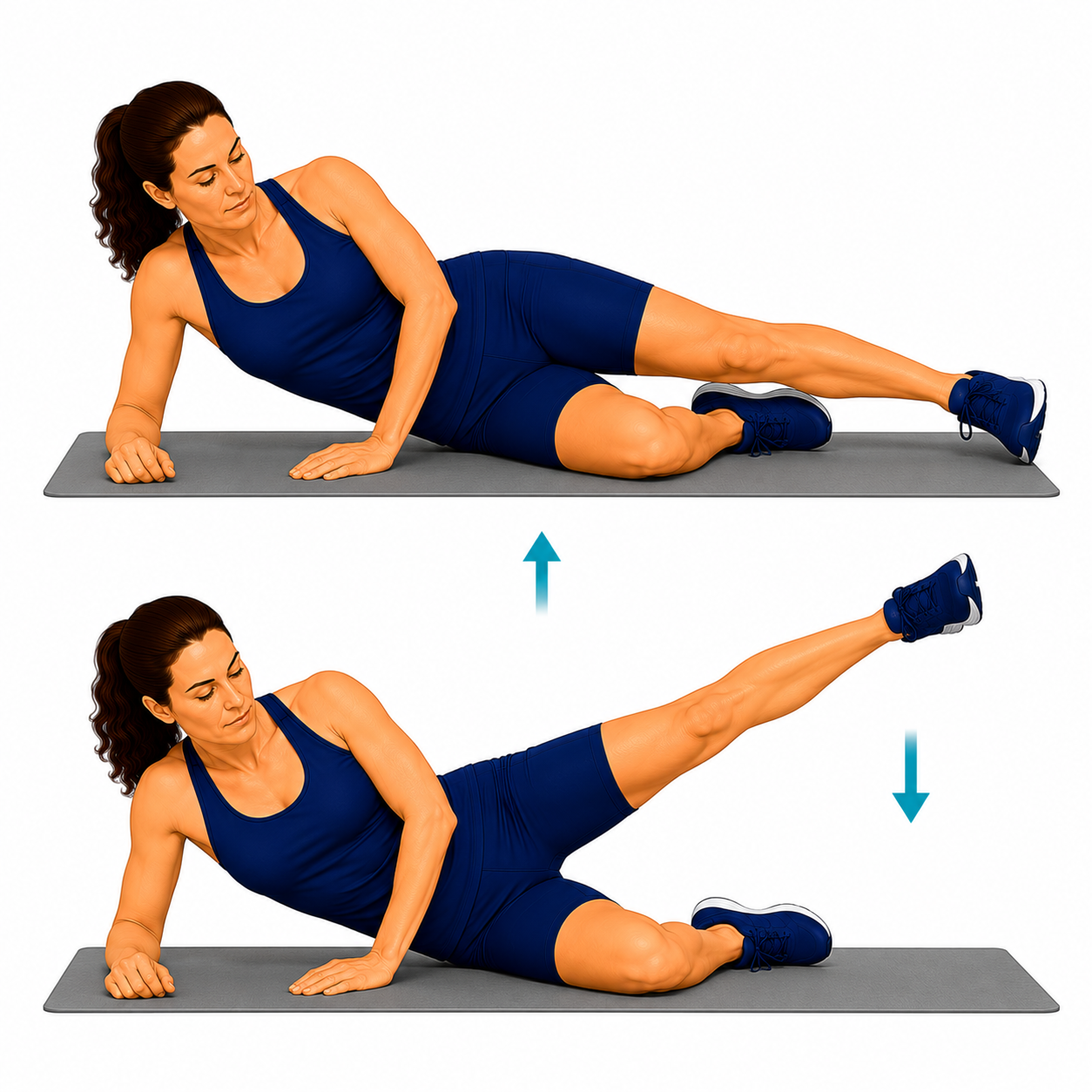 Side-Lying Hip Abduction exercise illustration