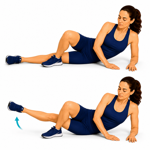 Side-Lying Hip Adduction exercise illustration