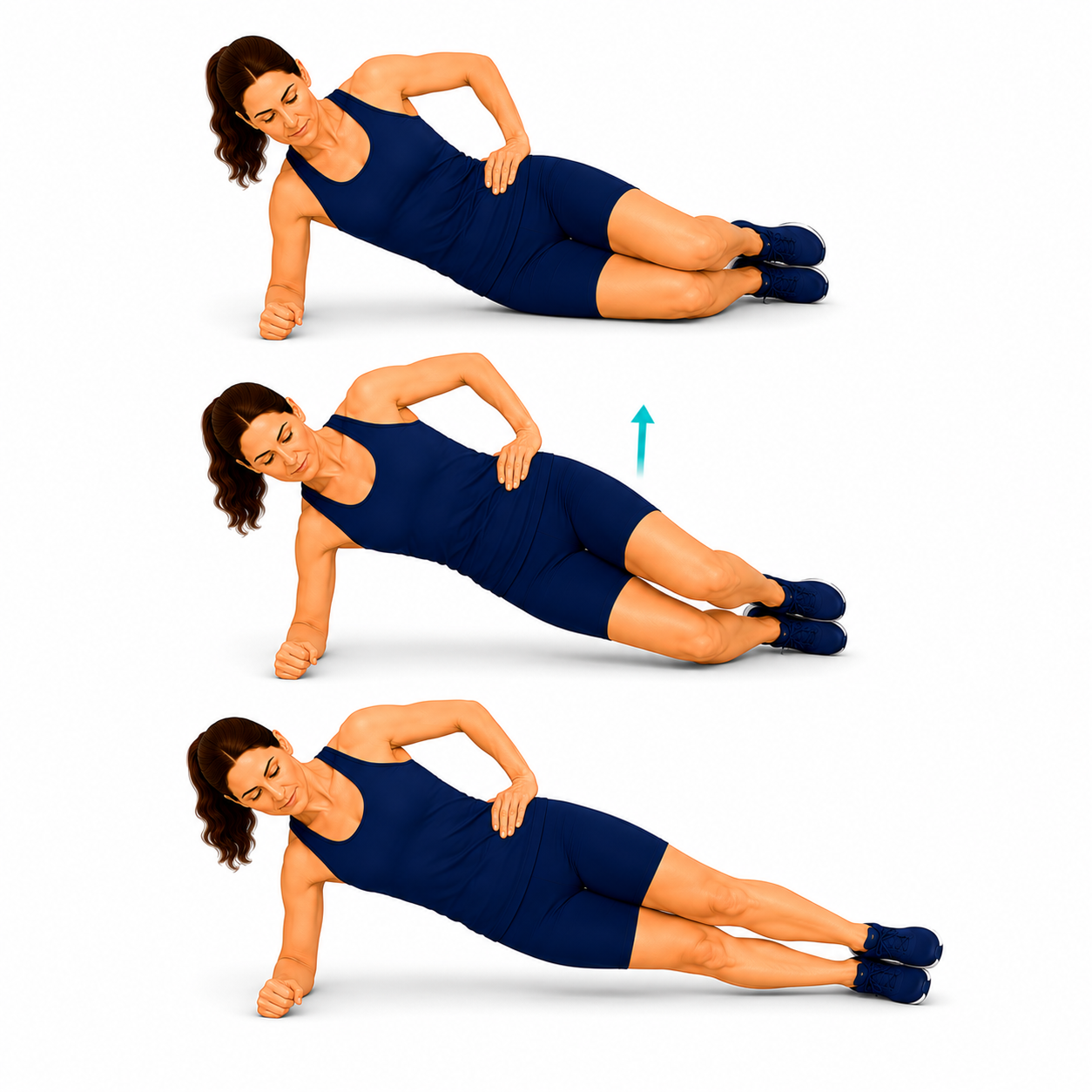 Modified Side Plank exercise illustration