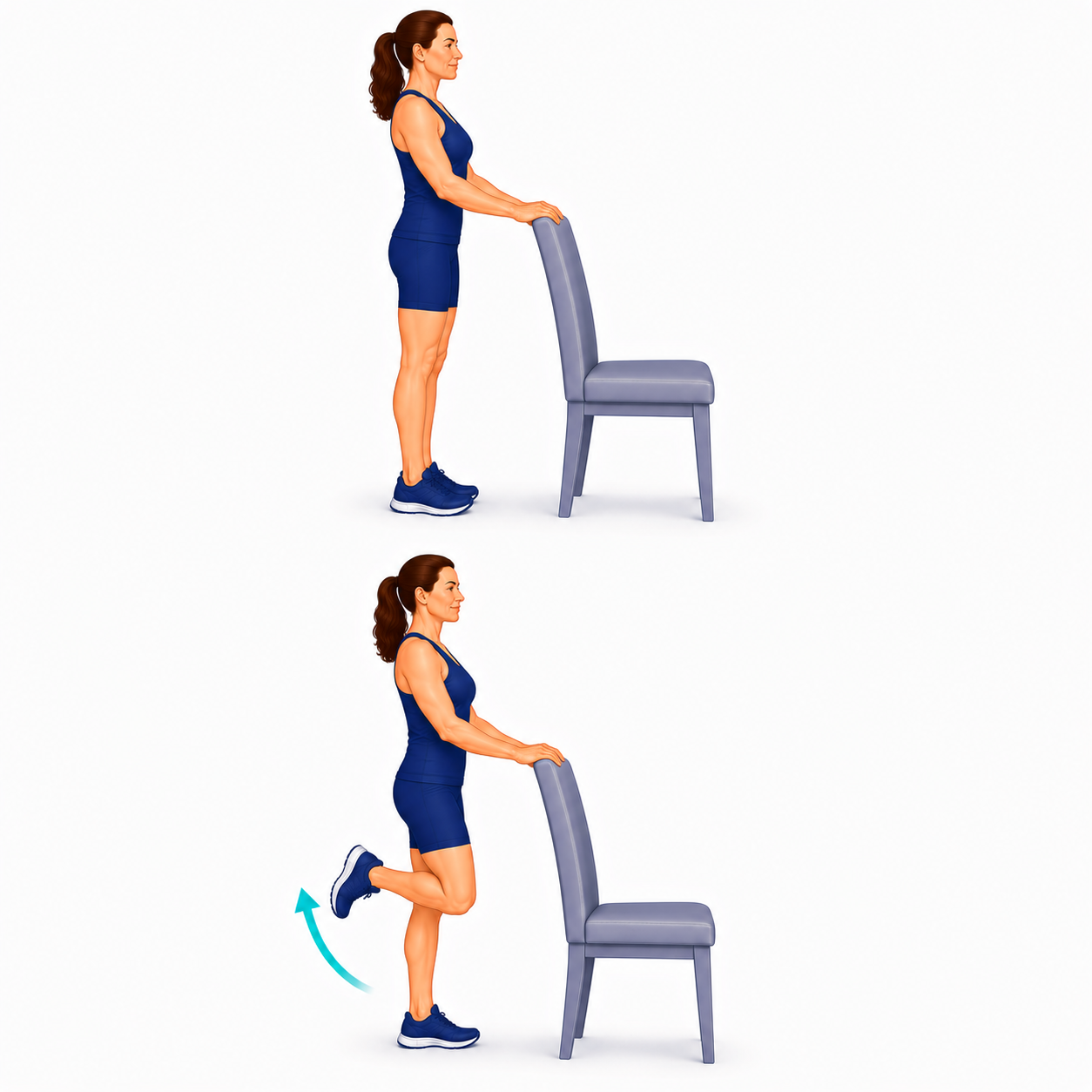 Standing Hamstring Curls exercise illustration