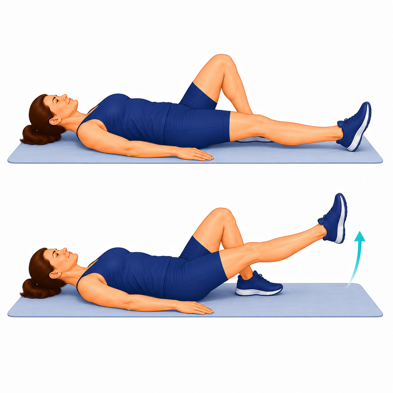 Straight Leg Raises exercise illustration