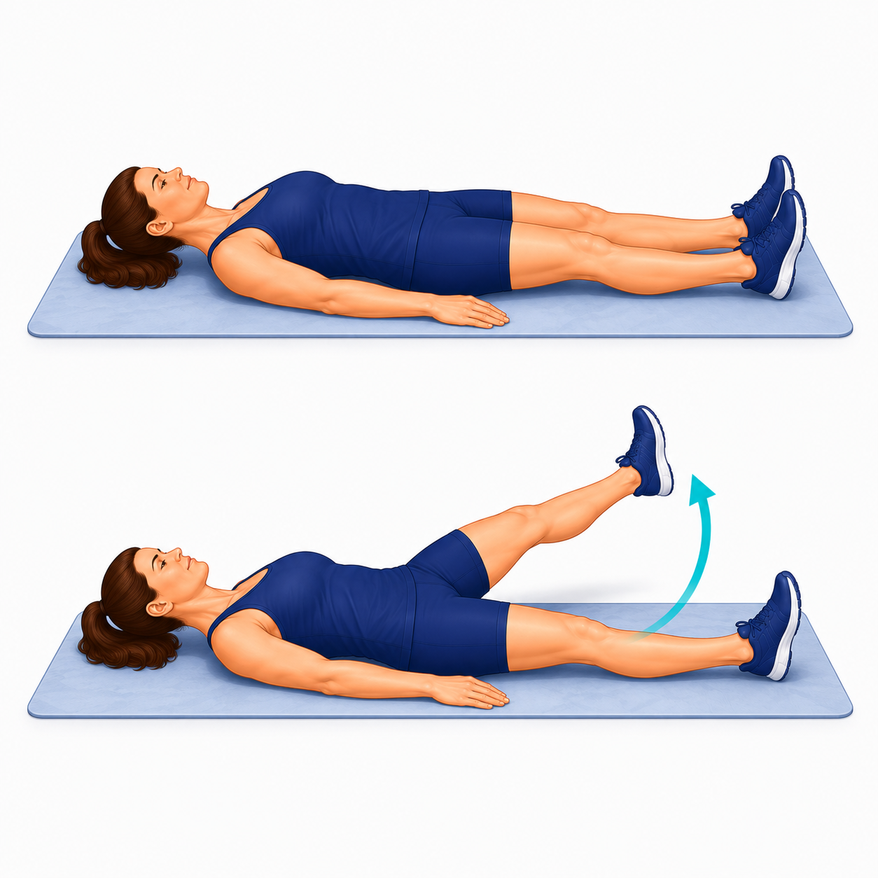 Hip Abduction & Adduction (Lying) exercise illustration