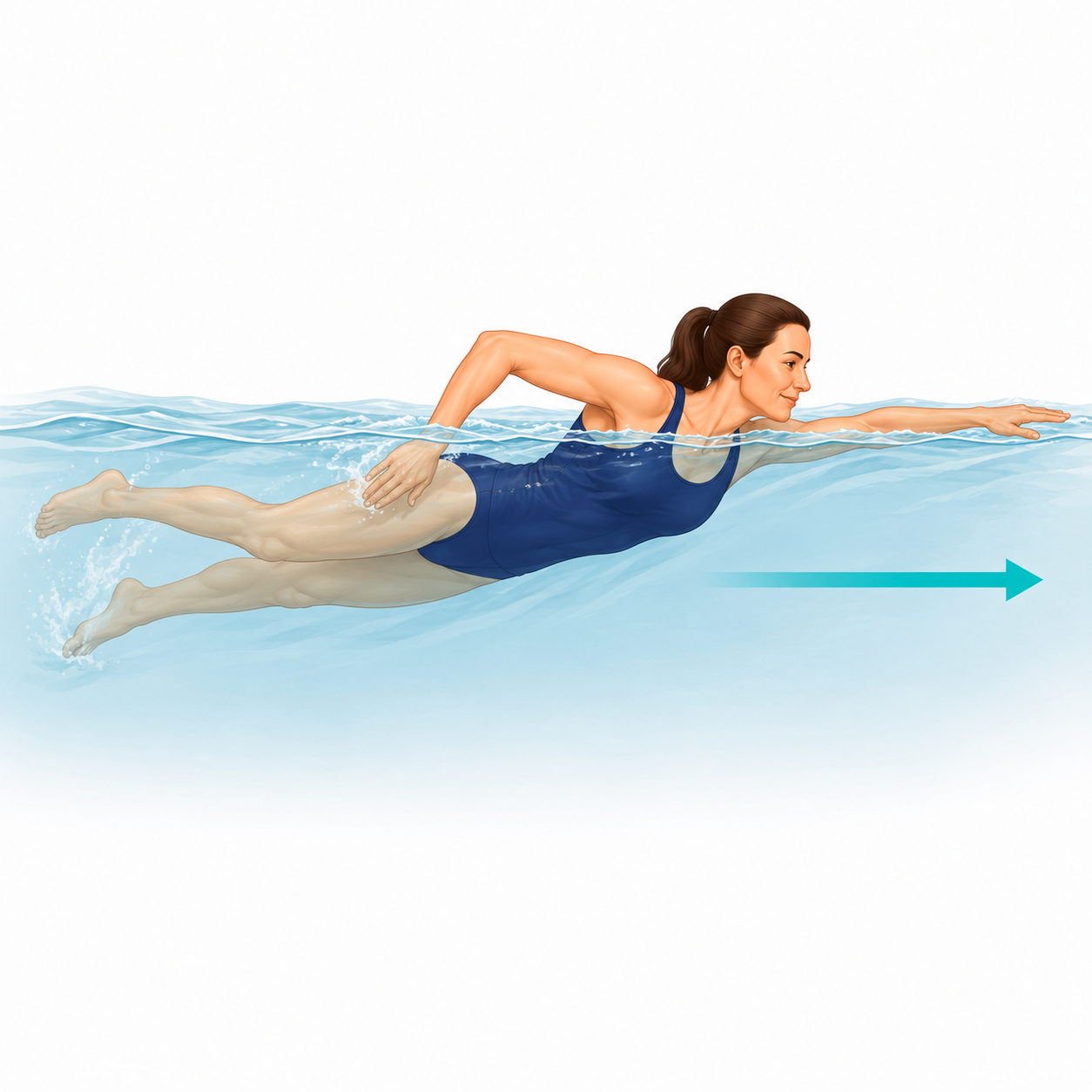 Swimming exercise illustration